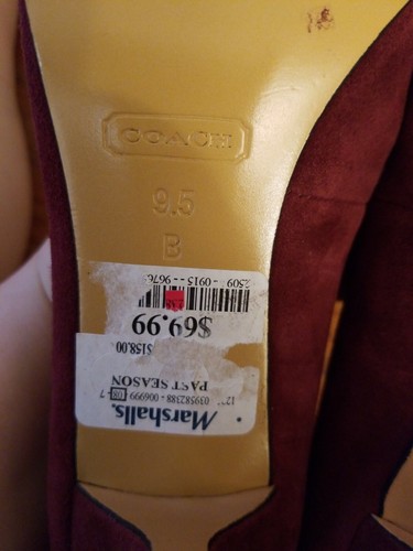 COACH Zelda Women's Suede Heel Shoes size 9.5 B-read descriptions - Picture 7 of 15