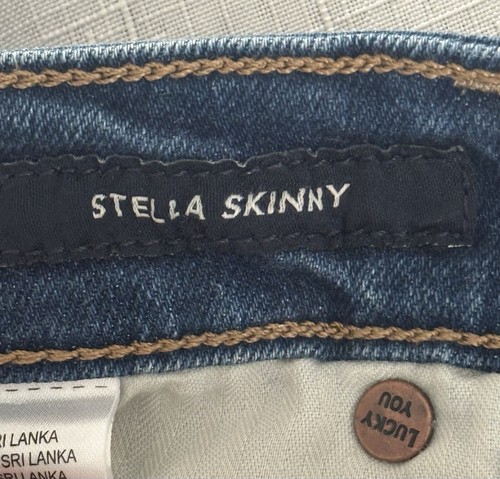 Lucky Brand Damen Stella Skinny Jeans Denim Blau Raw 2/26 - Bild 6 von 8