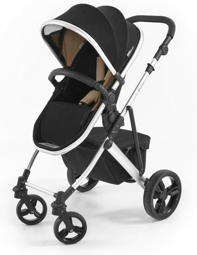 Cochecito y cochecito Tutti Bambini Riviera en plata, negro y topo con funda para lluvia - Imagen 4 de 5
