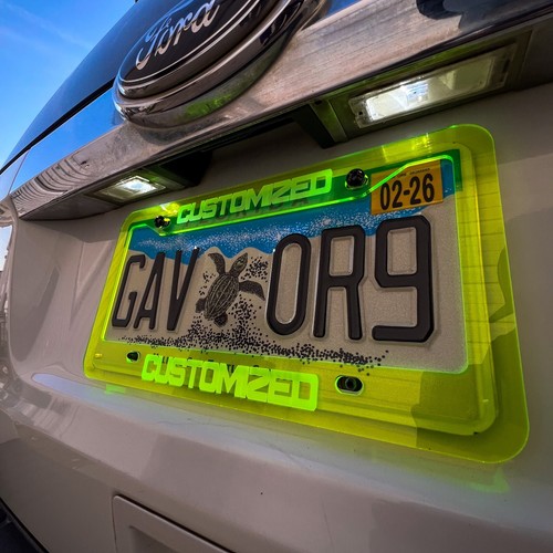 CUSTOM PERSONALIZED License Plate Frame COLOR CHOICE - Foto 10 di 22