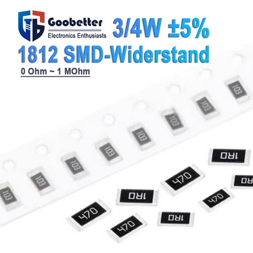 1812 SMD Widerstand 0 Ohm Bis 1 MOhm 3/4W ±5% SMT Chip Resistor Bauform 1812 - Picture 1 of 13