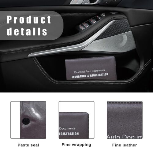 2 Pcs Car Registration and Insurance Holder with Closure for License Document - 第 3/11 張圖片