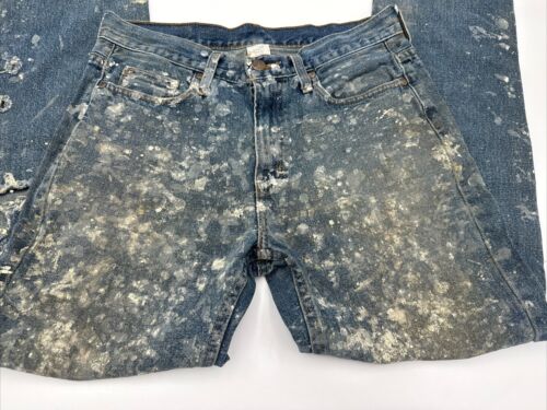 Faded Glory Jeans Mens 31x30 Carpenter Work Distressed Thrashed Destroyed - Art - Picture 7 of 16