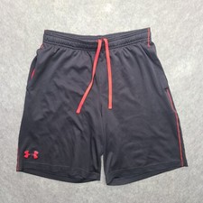 Under Armour Tech Graphic Basketball Shorts Mens M Black 10" Inseam Loose Fit