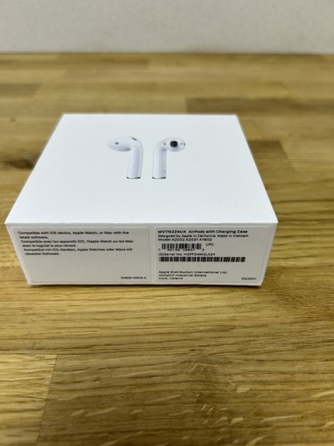 Genuine Apple AirPods 2nd Gen Generation Box Only White Mac Original - Picture 2 of 8