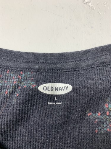 Old Navy Kids Grey Christmas Palm Tree Pajama Top Girls Size Large - Picture 3 of 6
