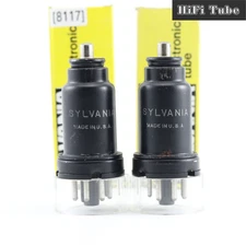 SYLVANIA 6J7 6K7G EF37 US match pair TUBES IN ORIGINAL BOX