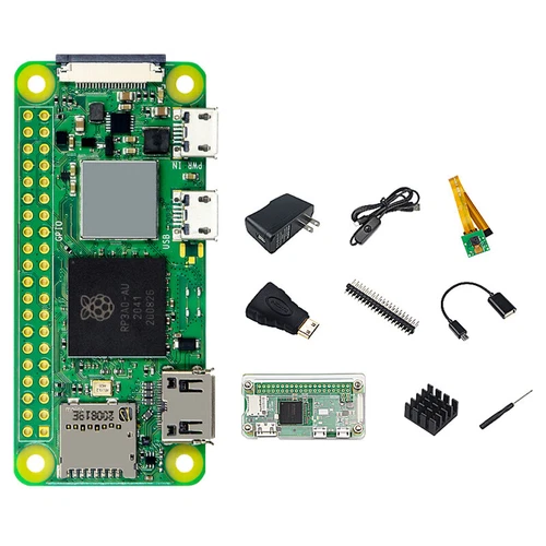 Raspberry Pi Zero 2 W Board Kit 5MP Camera Acrylic Case Power Supply Heatsink