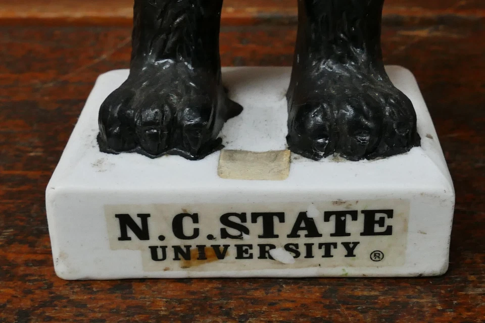 Vintage NCSU North Carolina State University Wolfpack Tuffy Bobblehead Nodder 9” - Image 3 of 4