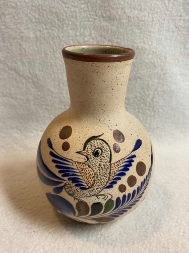 Tonala Mexico Keramik Pottery Vogel Knollen Vase - Bild 1 von 6