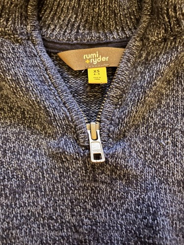 Rumi And Ryder Sweater, Blue, Quarter Zip, XS 4-5T - Picture 2 of 4