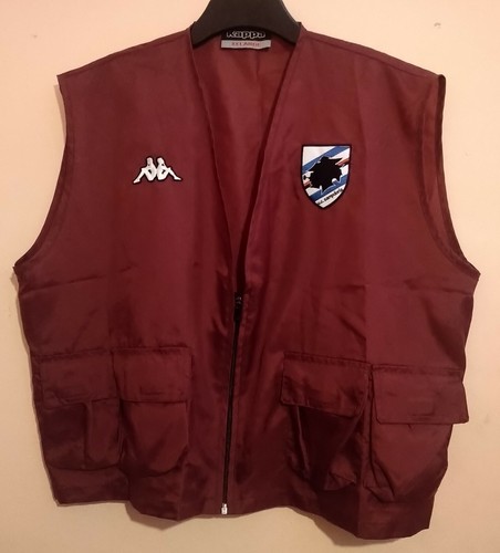 UC SAMPDORIA FOOTBALL CLUB OFFICIAL MAROON PHOTOGRAPHER BIB ZIP FRONT XXL KAPPA  - Picture 1 of 7