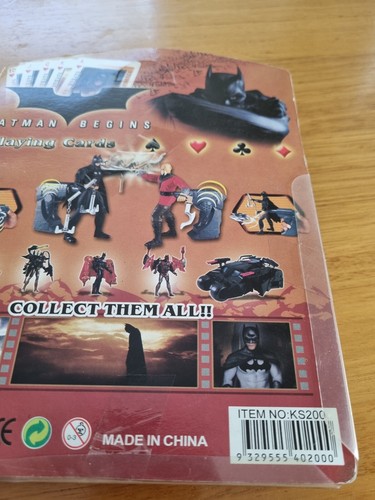 Batman Begins Playing Cards 2005 On Card Back Unpunched - Picture 6 of 13