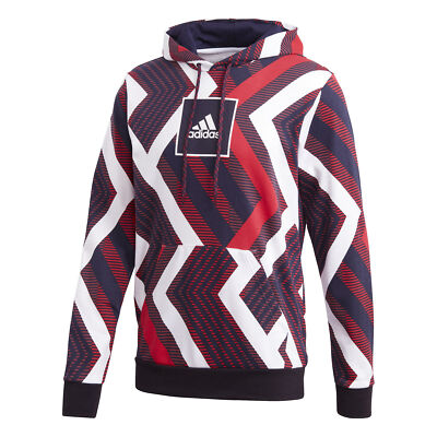 adidas Allover Print Hoodie Herren Trainingsjacke adidas Performance Sweatjacke legacy red