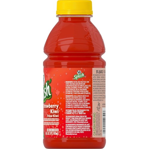 Kiwi alla fragola V8 Splash, 16 once Bottiglia - Foto 8 di 8