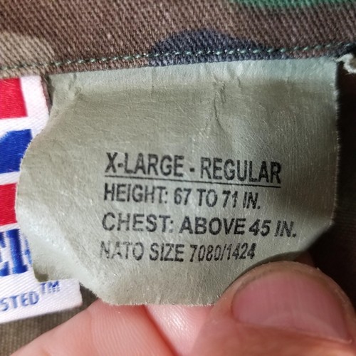 Propper BDU camo jacket men's XL extra large Woodland outdoor hunting cargo - Picture 9 of 10