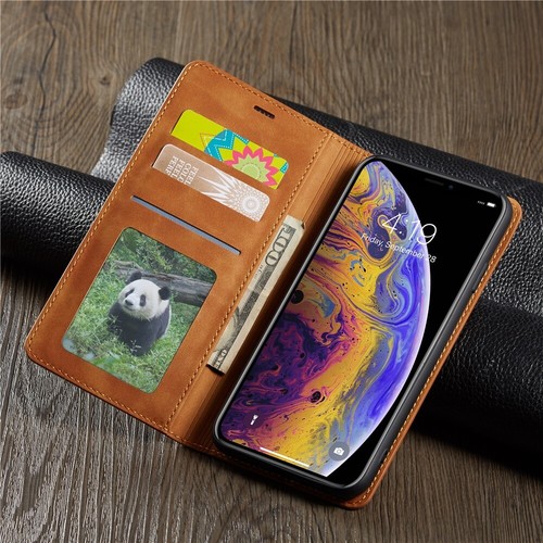 Leather Flip Wallet Case Cover For iPhone 16 15 Pro 14 13 12 11 XR XS Max 7 8+ - Picture 2 of 20