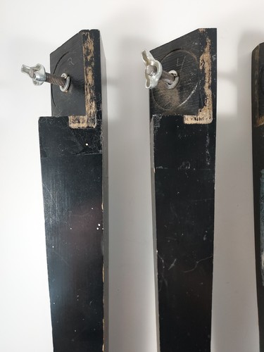 Set 4 15" Künstlerbank schwarz Holzbeine für Klavier oder Orgel Messingzwingen - Bild 6 von 19