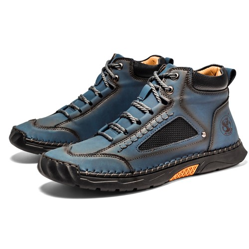 Flyland Herren Mode Vintage Chukka Leder Stiefeletten Handarbeit Schuhe - Bild 35 von 68