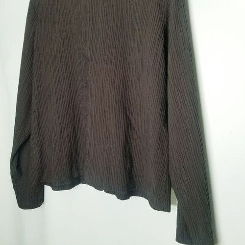 Eileen Fisher Womens Brown Textured Zip Front Jacket Large Crinkle Lagenlook - Picture 9 of 10