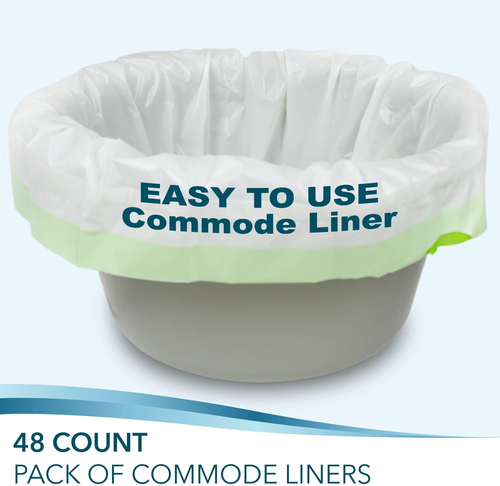 Tidycare Commode Liners for Bedside Portable Toilet Chair Bucket | Value Pack of - Picture 4 of 10