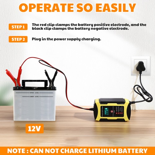6A Car Battery Charger Smart Repair LCD Display Motorcycle Caravan Truck - Picture 11 of 12