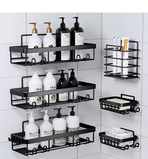 5 Pack/Set Shower Caddy Adhesive Shower Organizer for Bathroom Storage Kitchen