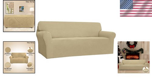 Elegant Elastic Bottom Sofa Cover - Machine Washable for Easy Care & Protection - Picture 2 of 9
