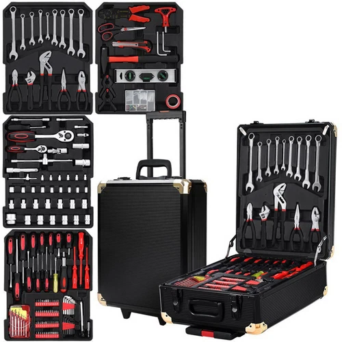 Giantz 816pcs Tool Kit Trolley Case Mechanics Box Toolbox Portable DIY Set NEW - Picture 1 of 6