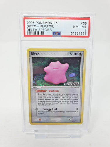 Ditto EX Delta Species 35/113 Rev Foil Holo Graded PSA 8 NM-MT Pokemon Karte ENG