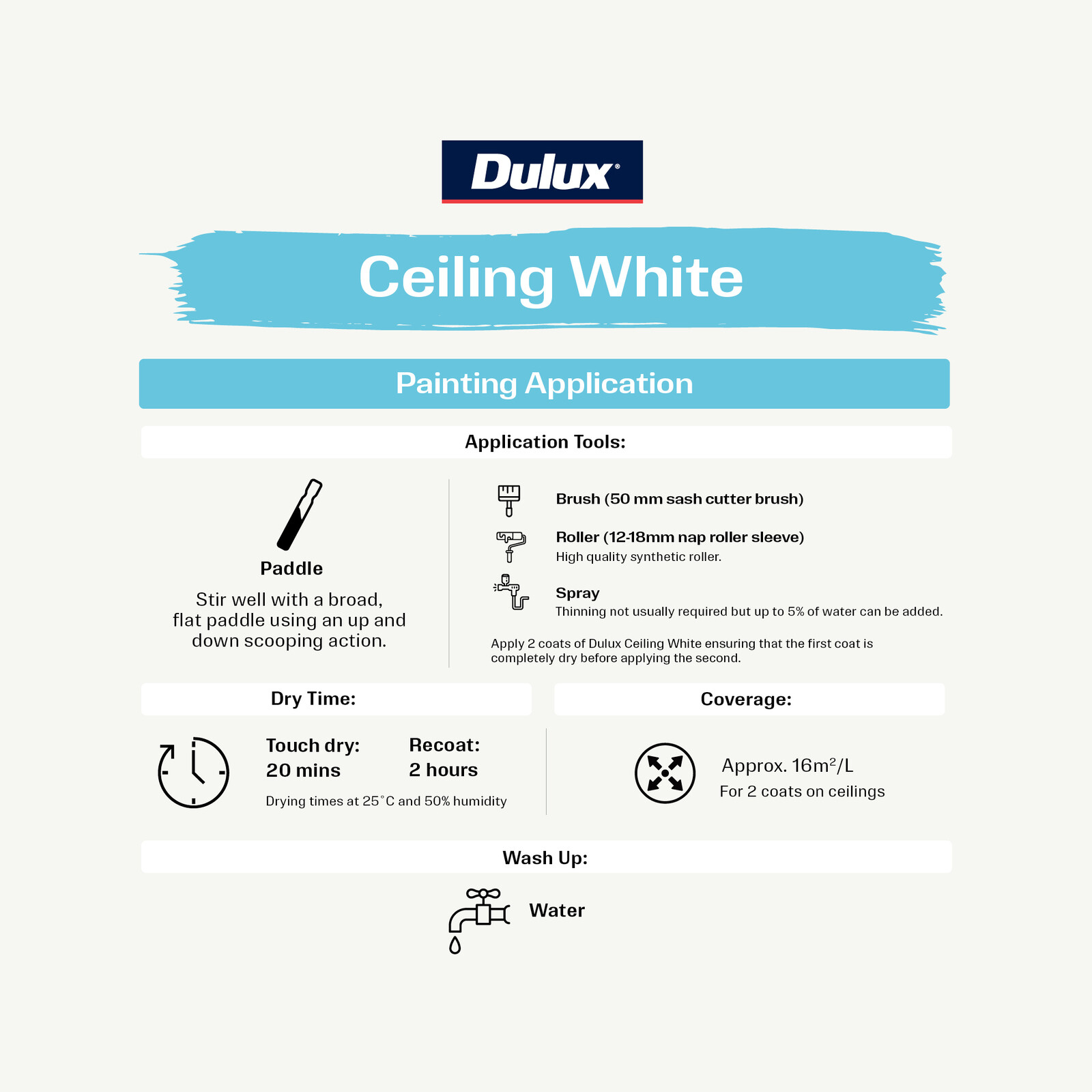 Dulux 4L Ceiling White Paint - Picture 3 of 3