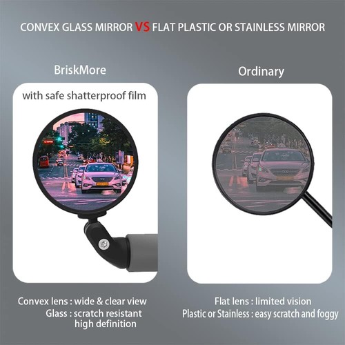 HD Glass Convex Bicycle Rearview Mirror, Easy Install, Safe Cycling - Picture 4 of 7