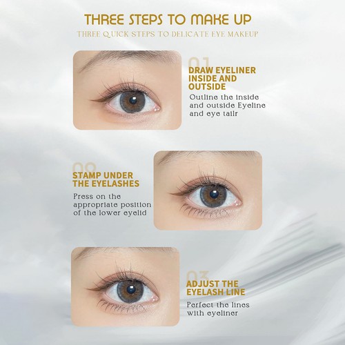 Lower Lash Eyelash Stamp Quick Eye Makeup Tool Waterproof DIY Beauty - Foto 9 di 12