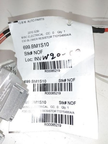2010 BMW 328I E90 BLOWER RESISTOR T1015486A/A - Picture 3 of 3