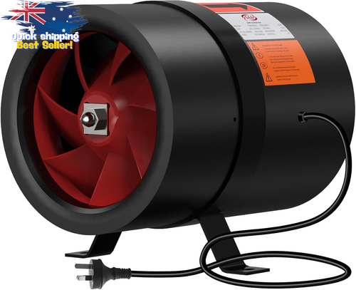 8" Inline Duct Fan 1134 CMH Ventilation Exhaust for HVAC, Grow Tent, Hydroponics - Picture 9 of 12