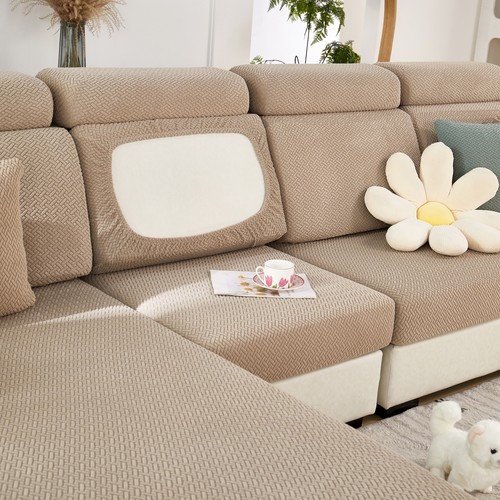 Funda de cojín de asiento elástica de 1/2/3 plazas funda elástica para sofá chaise trasero - Imagen 50 de 132