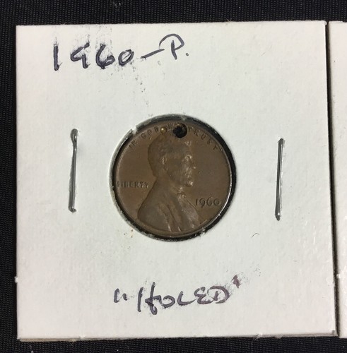 Lote de dos centavos Lincoln - arte perforado/vagabundo - Imagen 2 de 5