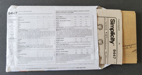 Simplicity 9477Classic Raggedy Ann & Andy 15-16-36" Doll Craft Pattern New - Picture 2 of 2