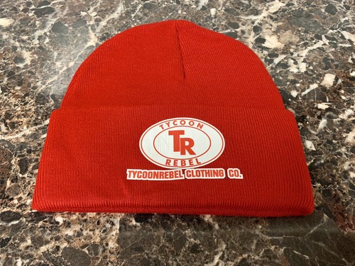 Cappello invernale Tycoonrebel Clothing Co. berretto con polsini berretto in maglia autentico ROSSO - Foto 3 di 8