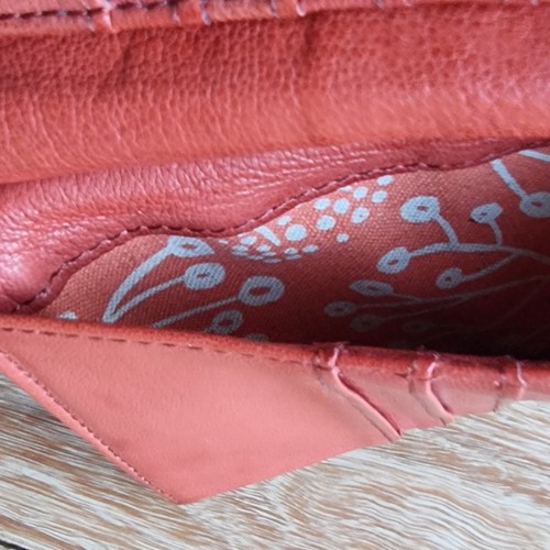 Nancybird Cherry Red Leather Bi-Fold Wallet 28 Card Slots Wallet - Picture 6 of 24