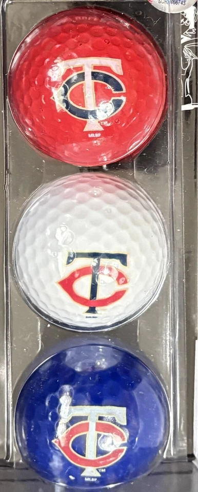 Team Golf MLB Minnesota Twins Regulation Size Golf Balls, 3 Pack, Full Color - Image 2 of 4