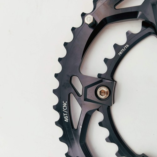 Juego de manivelas bikinGreen CNC 46/30T BCD 110 para 5 pernos no ocultos y ocultos 9-12 SPD - Imagen 4 de 5