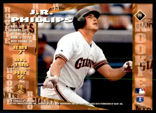 1995 Sportflix UC3 J.R. Phillips #99 - Picture 2 of 2