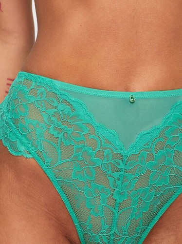 Ann Summers Sexy Lace New Padded Plunge Bra & HW Brazilian Mid Green 32A~44G - Picture 8 of 12