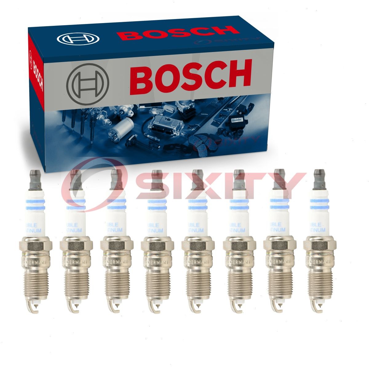 8 pc Bosch Double Platinum Spark Plugs for 2009-2012 Chevrolet Colorado 5.3L qh