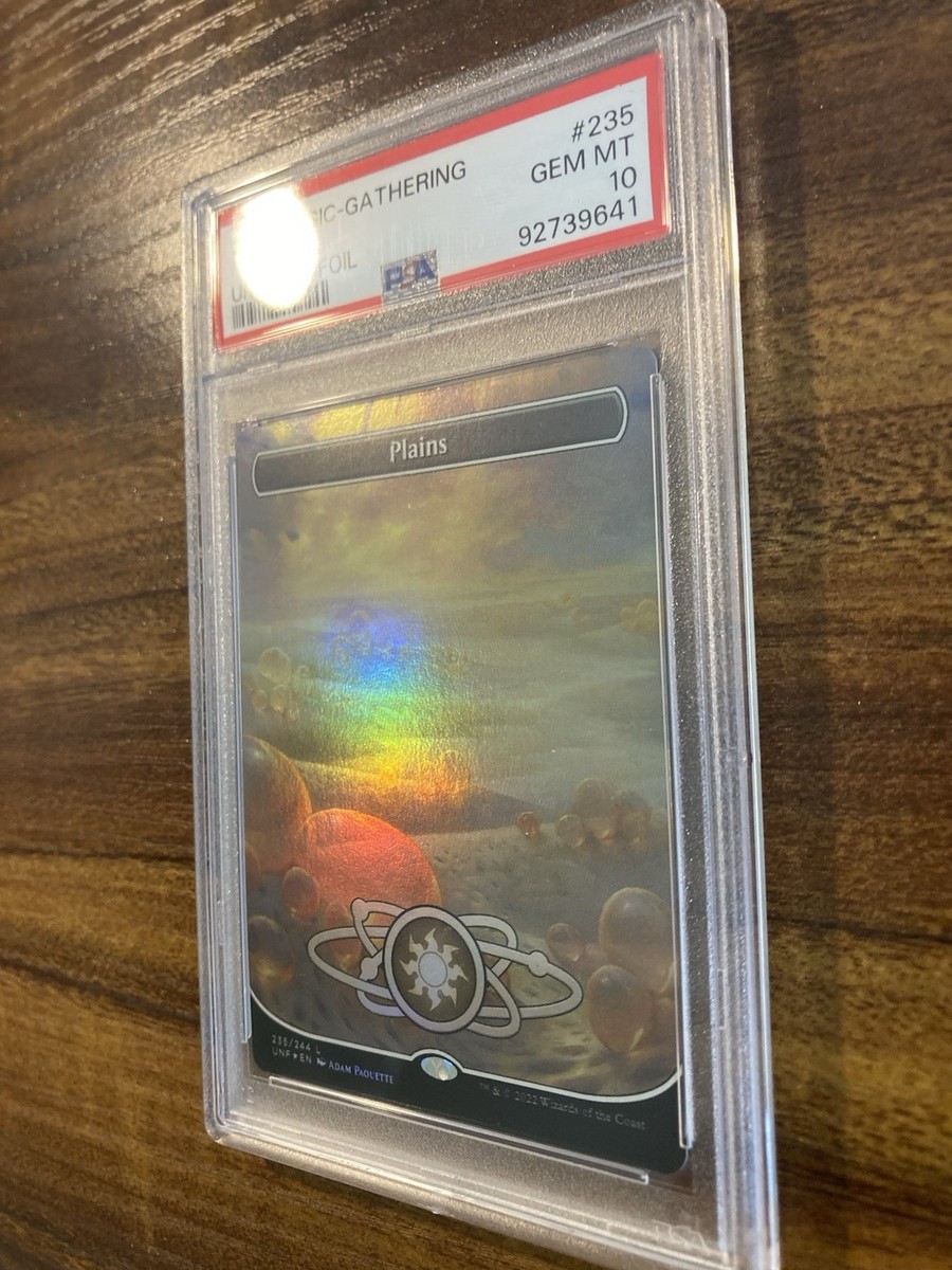 MTG✨PLAINS Full Art 🌈 FOIL✨Unfinity PSA 10 GEM MINT Land