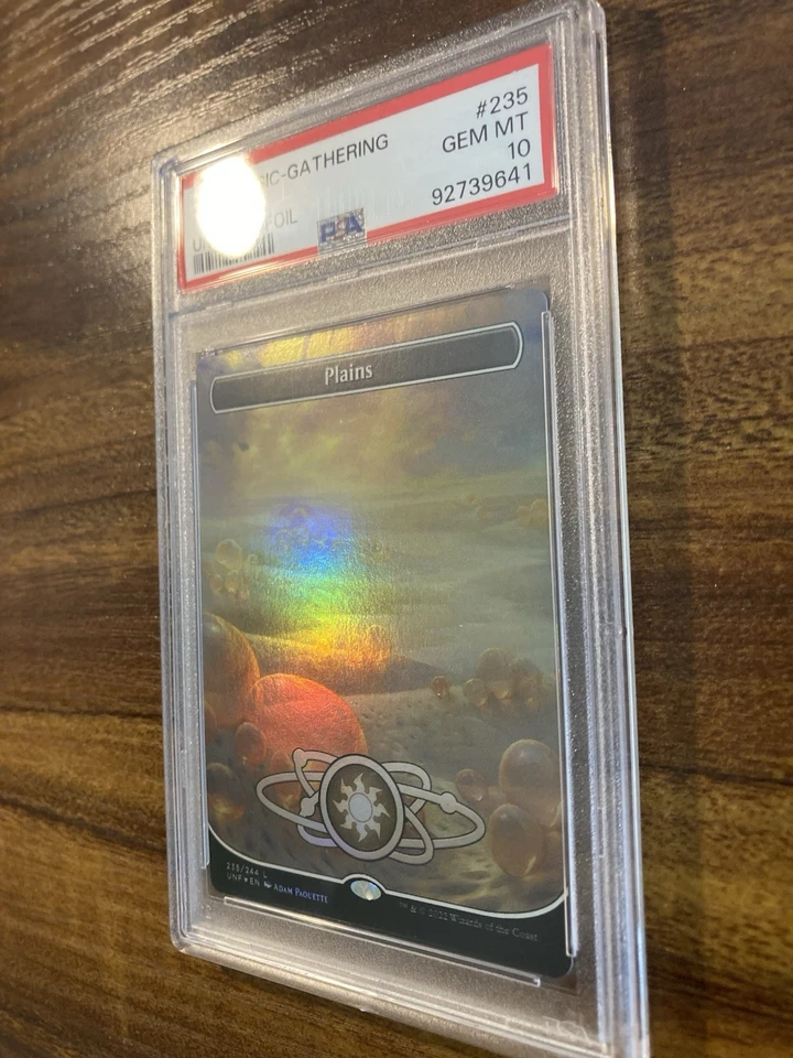 MTG✨PLAINS Full Art 🌈 FOIL✨Unfinity PSA 10 GEM MINT Land PAQUETTE Art POP 2 ! - Image 4 of 4