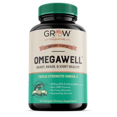 Omega 3 Fish Oil Capsules 3x Strength 2000mg EPA & DHA, Highest Potency, Coated