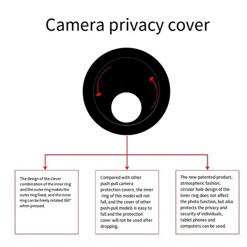 Couvercle de Webcam Curseur Magnétique Léger Aimant Slider Design Compact et P - Photo 7 sur 14
