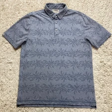 Linksoul Polo Shirt Mens Large Vine Floral Performance Golf Short Sleeve